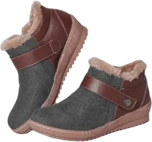 Lausiuoe Snow Boots For Women Cute Fur Lined Fuzzy Ankle Booties Winter Warm Shoes Silp On Comfortable Casual Fashion Loafers