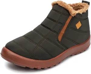 Lausiuoe Winter Boots For Women Waterproof Snow Non Slip Ankle Booties Ladies Warm Fur Lined Flat Sneakers Outdoor Shoes