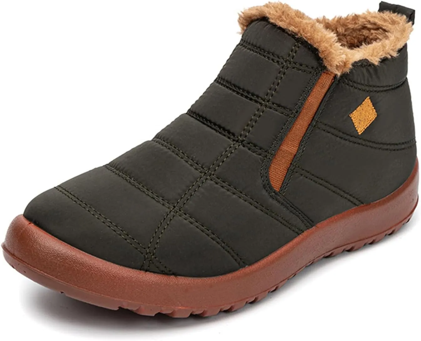 Lausiuoe Winter Boots For Women Waterproof Snow Non Slip Ankle Booties Ladies Warm Fur Lined Flat Sneakers Outdoor Shoes