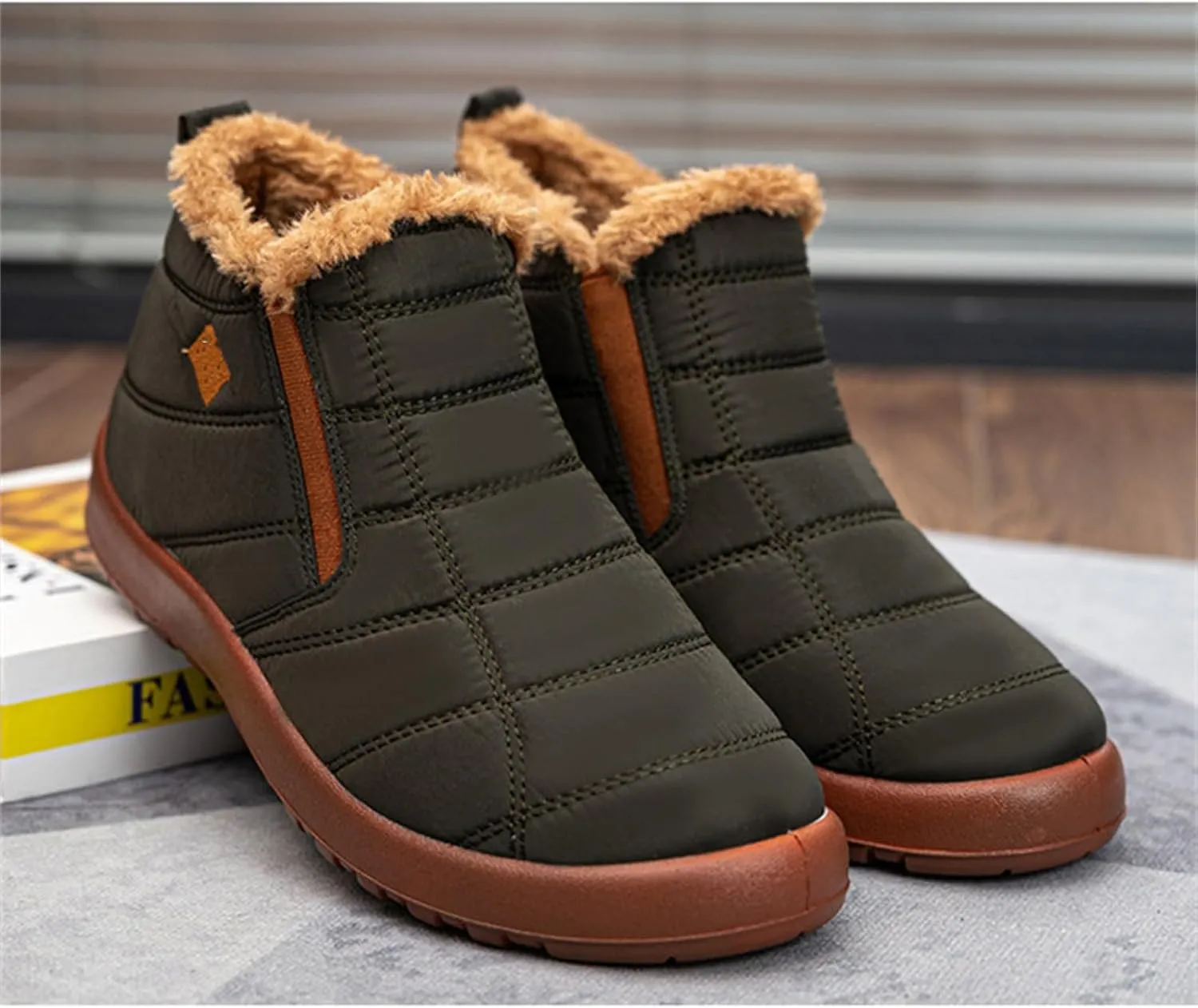 Lausiuoe Winter Boots For Women Waterproof Snow Non Slip Ankle Booties Ladies Warm Fur Lined Flat Sneakers Outdoor Shoes