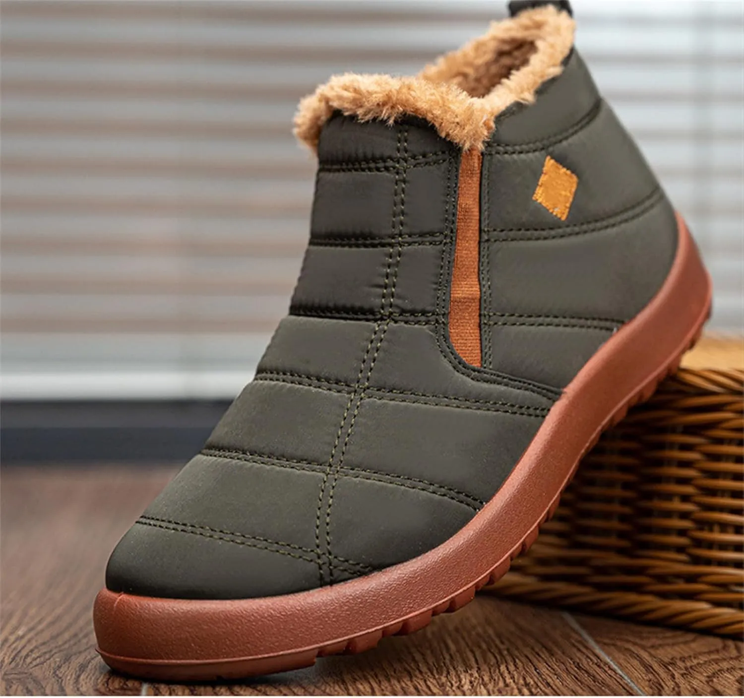 Lausiuoe Winter Boots For Women Waterproof Snow Non Slip Ankle Booties Ladies Warm Fur Lined Flat Sneakers Outdoor Shoes
