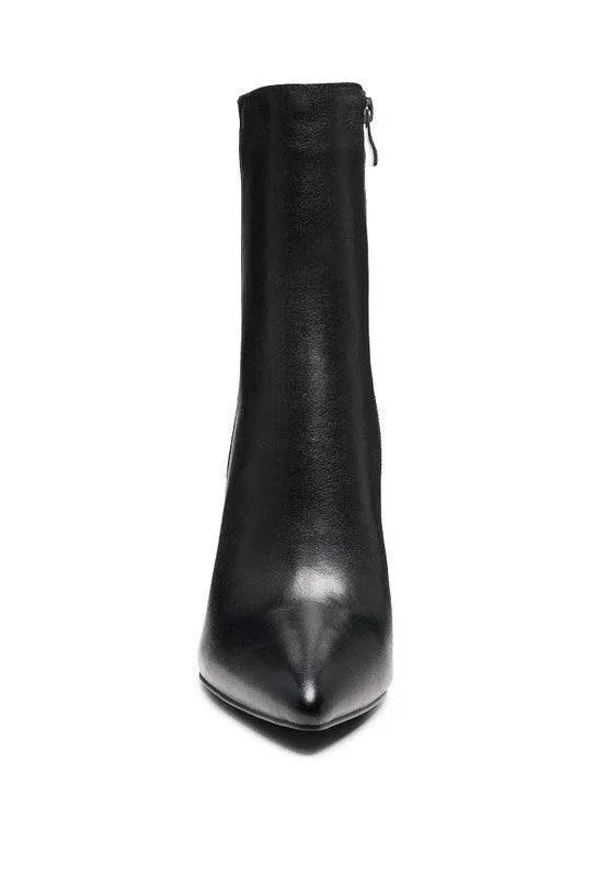 Margen Ankle-High Pointed Toe Block Heeled Boot