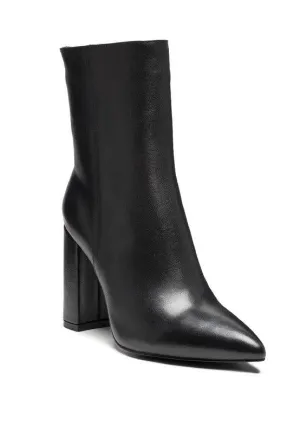 Margen Ankle-High Pointed Toe Block Heeled Boot