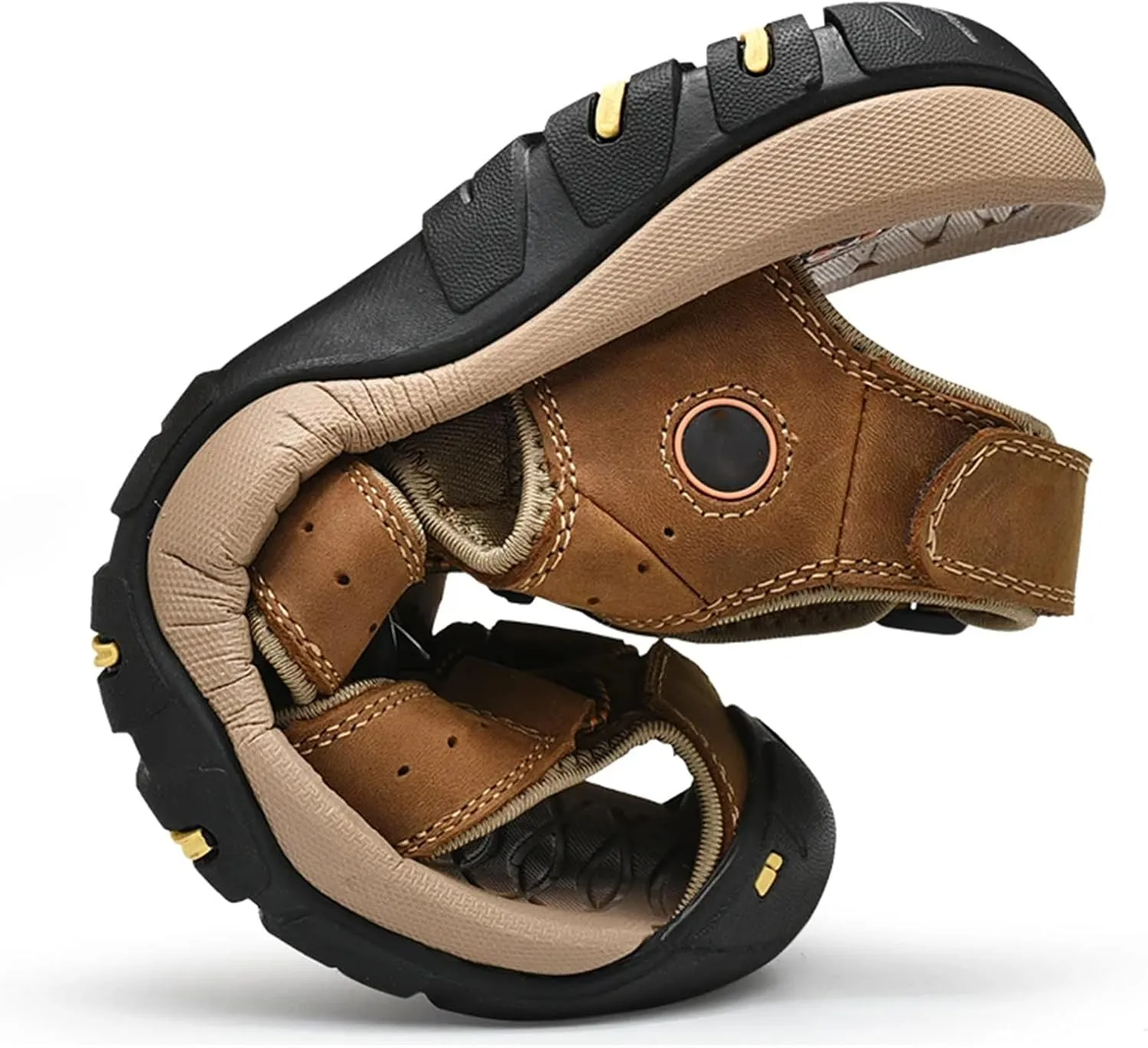 Men Genuine Leather Mens Casual Shoes Outdoor Men Leather Sandals