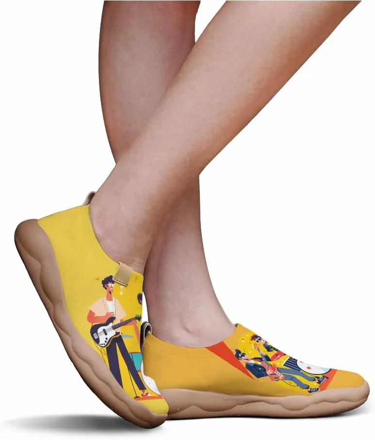 Men's Art Painted Casual Shoes Breathable Slip On Loafers Lightweight Comfort Travel Sneaker
