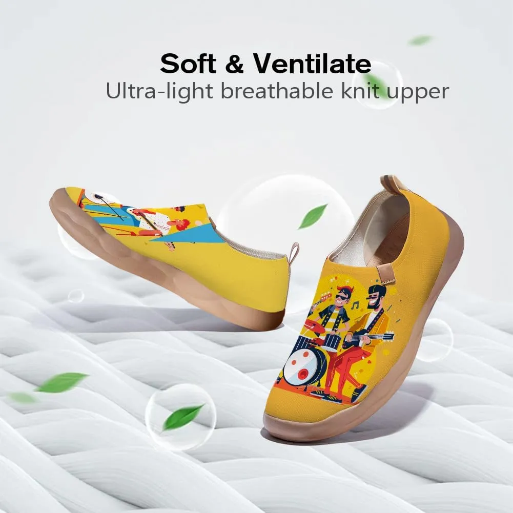 Men's Art Painted Casual Shoes Breathable Slip On Loafers Lightweight Comfort Travel Sneaker
