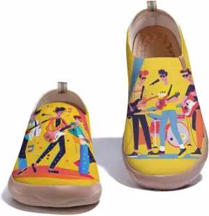 Men's Art Painted Casual Shoes Breathable Slip On Loafers Lightweight Comfort Travel Sneaker