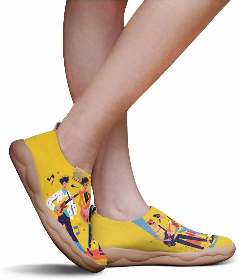 Men's Art Painted Casual Shoes Breathable Slip On Loafers Lightweight Comfort Travel Sneaker