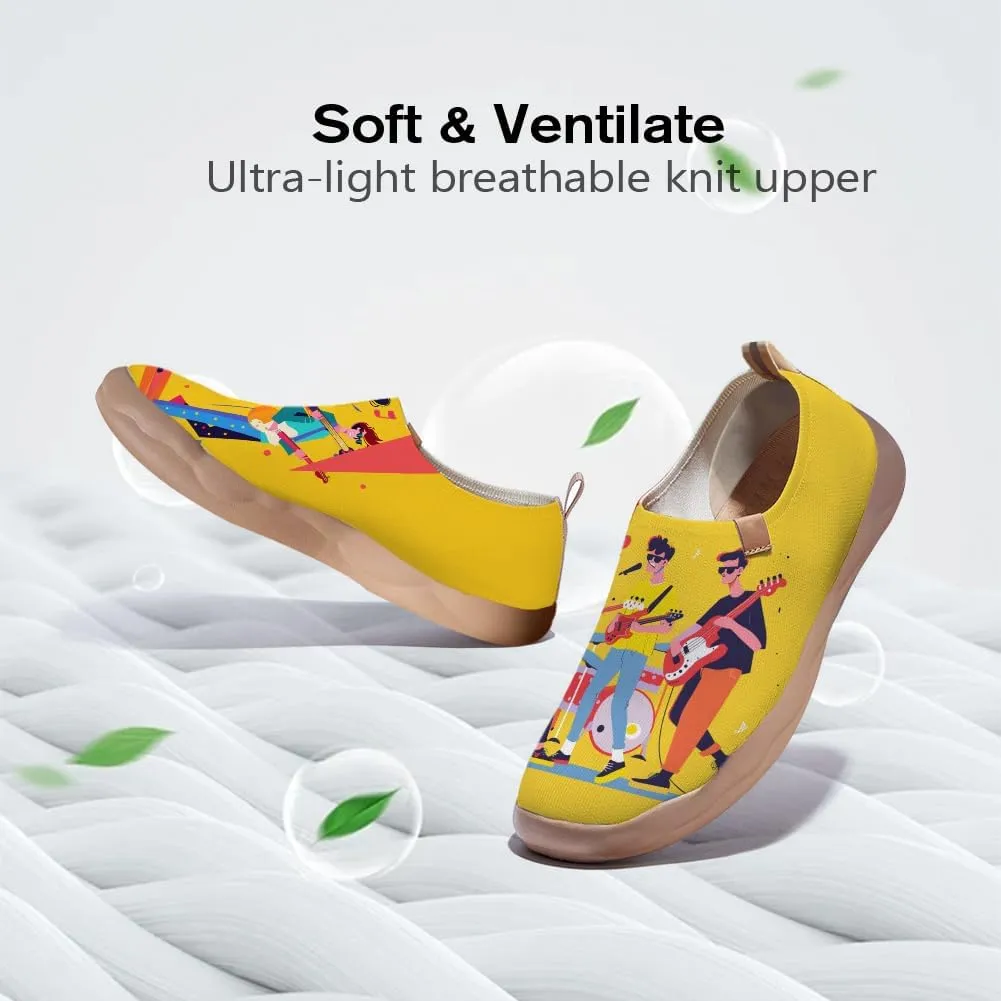 Men's Art Painted Casual Shoes Breathable Slip On Loafers Lightweight Comfort Travel Sneaker