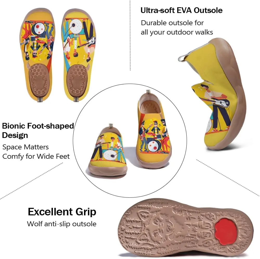 Men's Art Painted Casual Shoes Breathable Slip On Loafers Lightweight Comfort Travel Sneaker