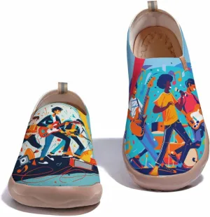 Men's Art Painted Casual Shoes Breathable Slip On Loafers Lightweight Comfort Travel Sneaker