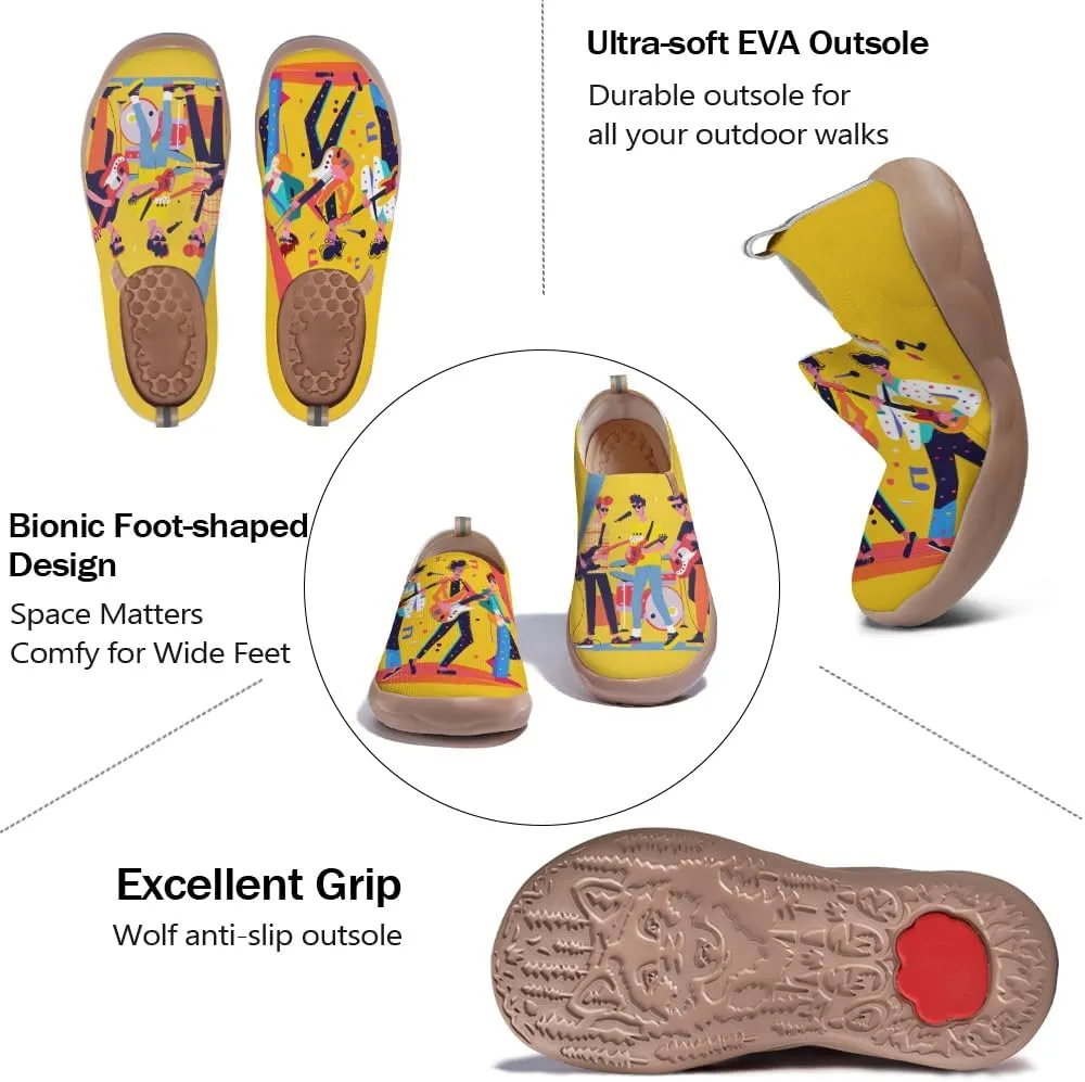 Men's Art Painted Casual Shoes Breathable Slip On Loafers Lightweight Comfort Travel Sneaker