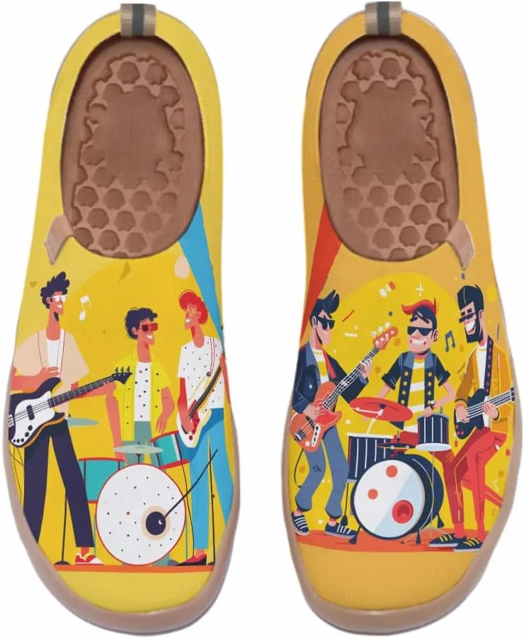Men's Art Painted Casual Shoes Breathable Slip On Loafers Lightweight Comfort Travel Sneaker