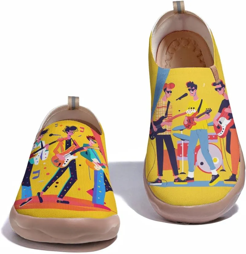 Men's Art Painted Casual Shoes Breathable Slip On Loafers Lightweight Comfort Travel Sneaker