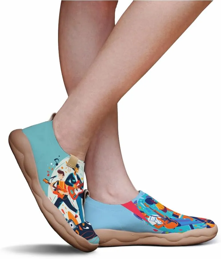 Men's Art Painted Casual Shoes Breathable Slip On Loafers Lightweight Comfort Travel Sneaker