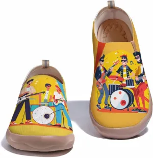 Men's Art Painted Casual Shoes Breathable Slip On Loafers Lightweight Comfort Travel Sneaker
