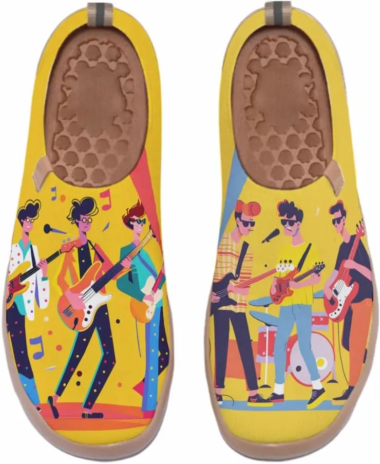 Men's Art Painted Casual Shoes Breathable Slip On Loafers Lightweight Comfort Travel Sneaker