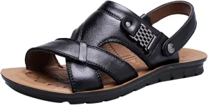 Men's Breathable Slip-On Sandals for Casual Outdoor Beach Walking Comfortable Lightweight Design