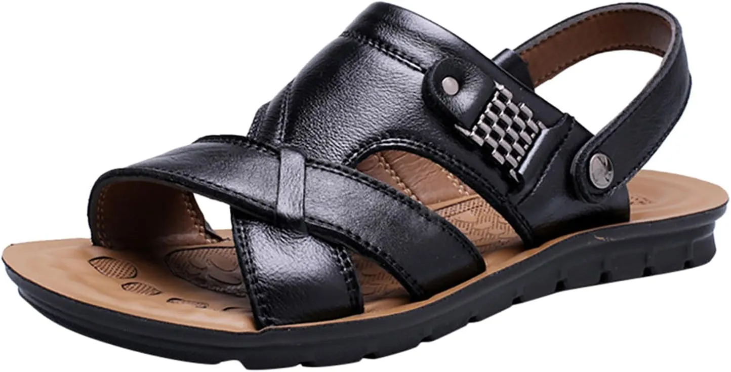 Men's Breathable Slip-On Sandals for Casual Outdoor Beach Walking Comfortable Lightweight Design