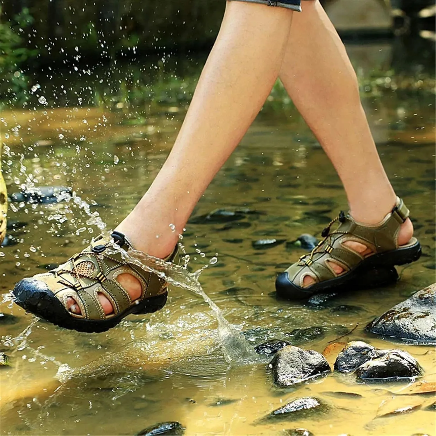 Men's Breathable Summer Sandals - All-Purpose Outdoor Casual Shoes with Comfortable Fit