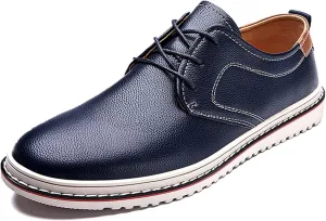 Mens Business Casual Shoes Lace up Leather Dress Oxfords Office Comfort Loafers