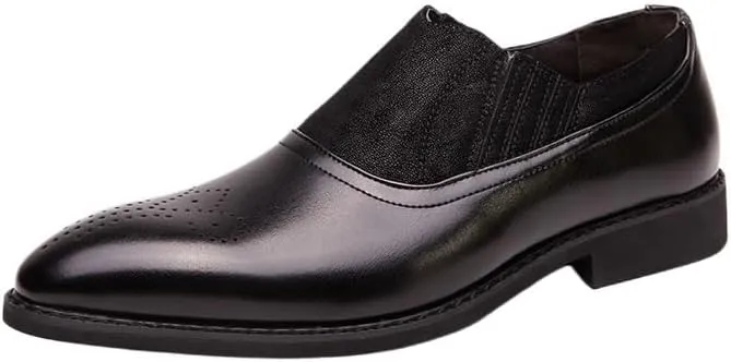 Men's Casual Leather Flats Soft Driving Walking Loafer Shoes Formal Leather Shoes for Weddings Business Office Prom