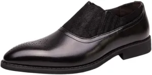 Men's Casual Leather Flats Soft Driving Walking Loafer Shoes Formal Leather Shoes for Weddings Business Office Prom