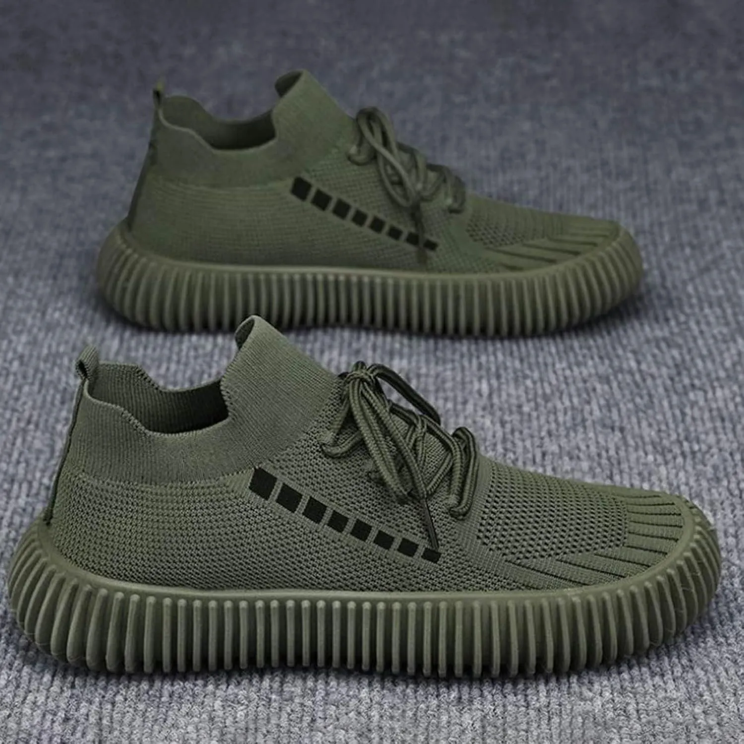 Men's Comfortable Diabetic Shoes Comfortable Breathable Stretch Canvas Slip On Sneaker Convenient Slip On Shoes