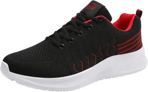 Men's Comfortable Stretch Workout Shoes Lace Up Lightweight Breathable Fashion Sneaker Casual Stretch Sneaker