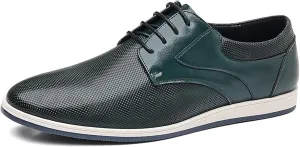 Men's Fashion Sneakers PU Leather Casual Shoes for Men Breathable Dress Mens Sneakers