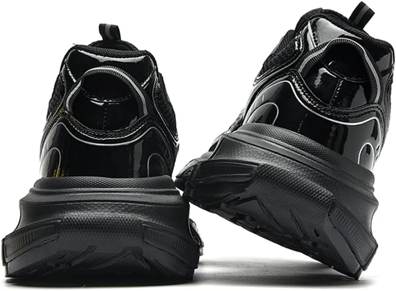 Men's Fashion Sneakers Thick Bottom Height Increasing Breathable Cushioning Athletic Casual Shoes