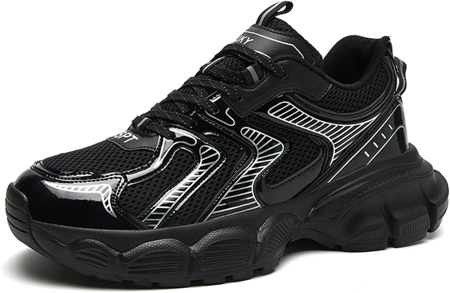 Men's Fashion Sneakers Thick Bottom Height Increasing Breathable Cushioning Athletic Casual Shoes