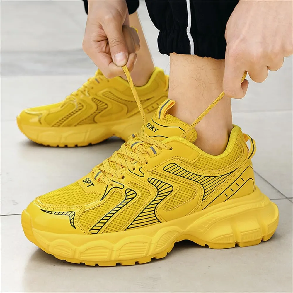 Men's Fashion Sneakers Thick Bottom Height Increasing Breathable Cushioning Athletic Casual Shoes