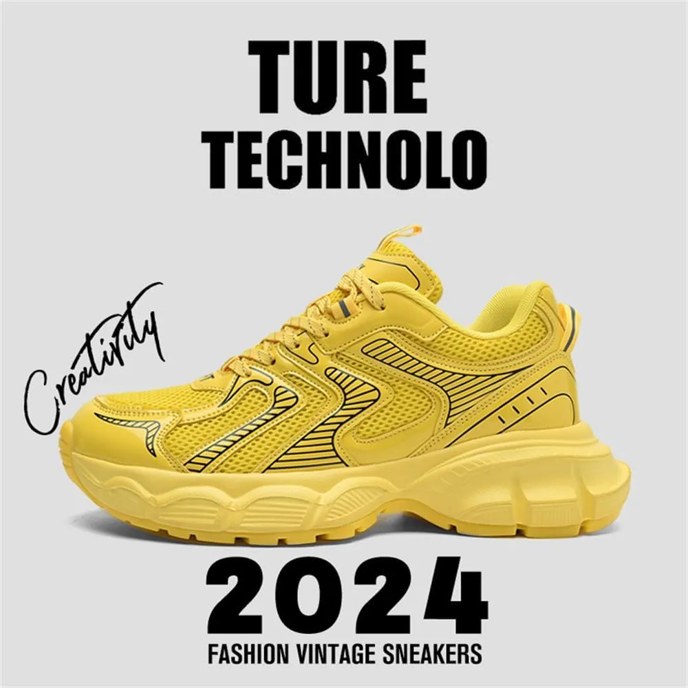 Men's Fashion Sneakers Thick Bottom Height Increasing Breathable Cushioning Athletic Casual Shoes