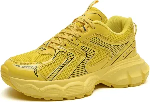 Men's Fashion Sneakers Thick Bottom Height Increasing Breathable Cushioning Athletic Casual Shoes