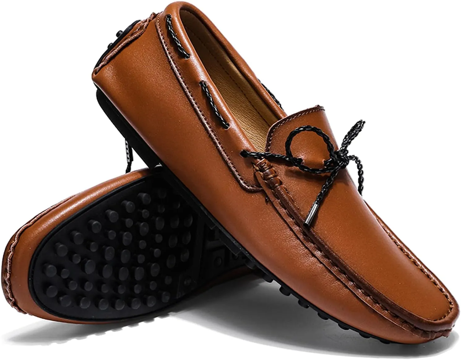 Men's Flat Penny Loafer Leather Slip on Dress Driving Moccasins Casual Shoes