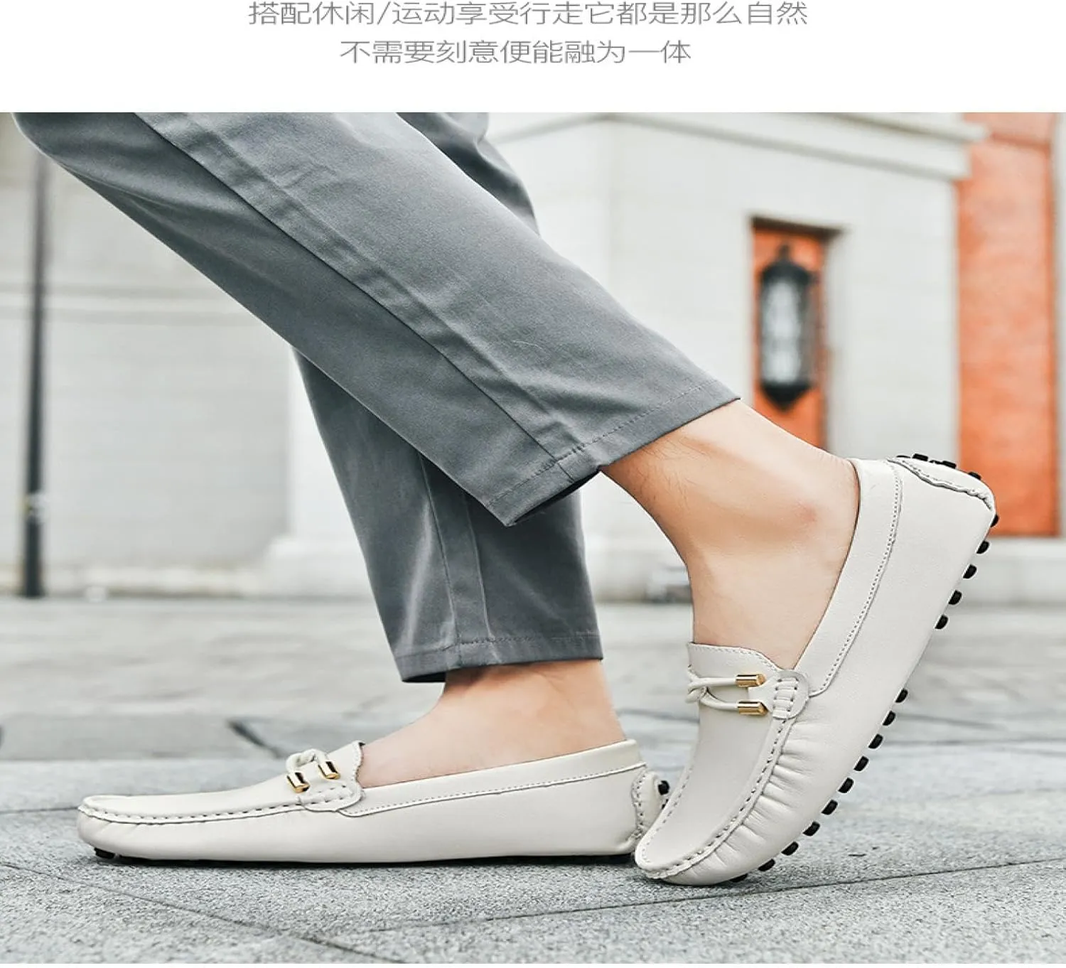 Men's Flat Penny Loafers Leather Slip-on Dresses Driving Macasins Casual Shoes