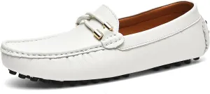 Men's Flat Penny Loafers Leather Slip-on Dresses Driving Macasins Casual Shoes