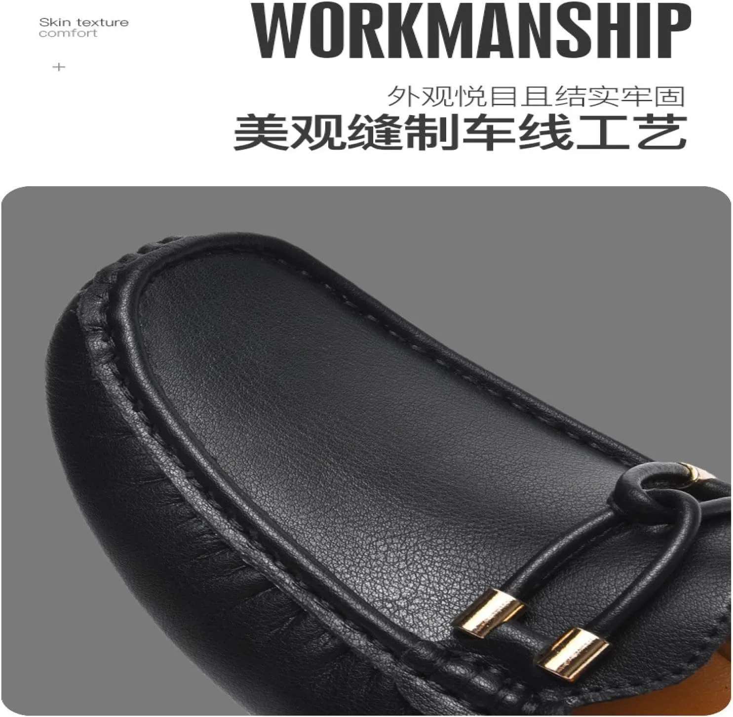Men's Flat Penny Loafers Leather Slip-on Dresses Driving Macasins Casual Shoes