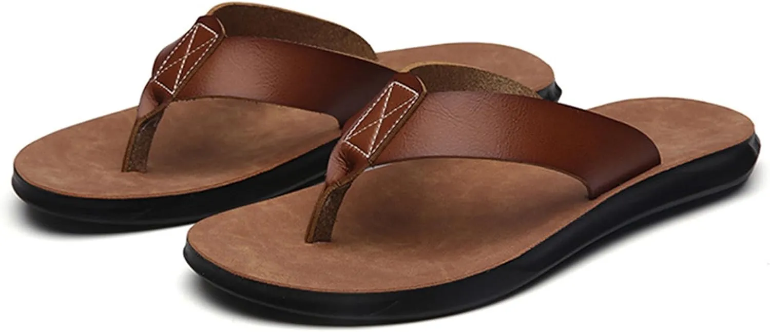 Men's Flip Flops with Arch Support Lightweight Comfortable Thong Sandals for Casual Walking Beach Summer Outdoor Slip On Slides
