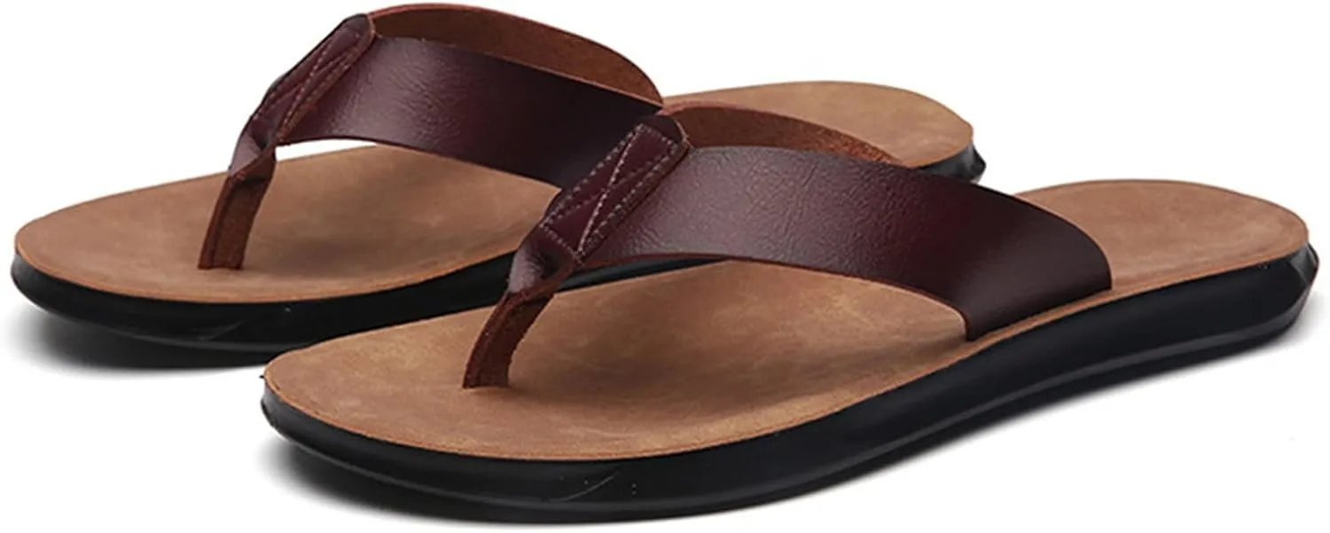 Men's Flip Flops with Arch Support Lightweight Comfortable Thong Sandals for Casual Walking Beach Summer Outdoor Slip On Slides