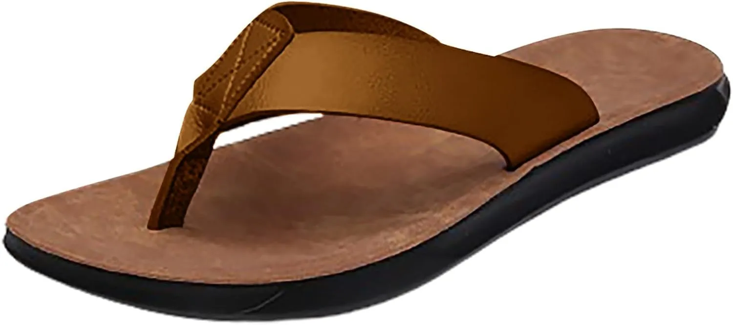 Men's Flip Flops with Arch Support Lightweight Comfortable Thong Sandals for Casual Walking Beach Summer Outdoor Slip On Slides