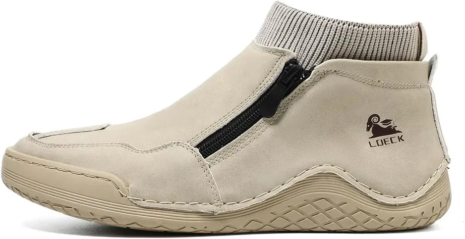 Mens Leather Casual Shoes Fashion Sneakers Lightweight Comfortable Walking Driving Shoes for Men