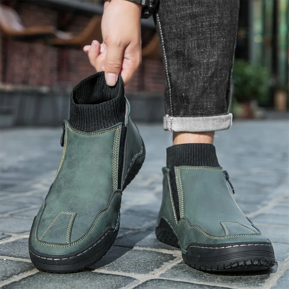 Mens Leather Casual Shoes Fashion Sneakers Lightweight Comfortable Walking Driving Shoes for Men