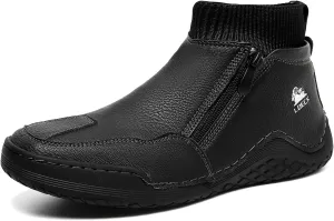 Mens Leather Casual Shoes Fashion Sneakers Lightweight Comfortable Walking Driving Shoes for Men