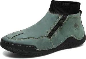 Mens Leather Casual Shoes Fashion Sneakers Lightweight Comfortable Walking Driving Shoes for Men