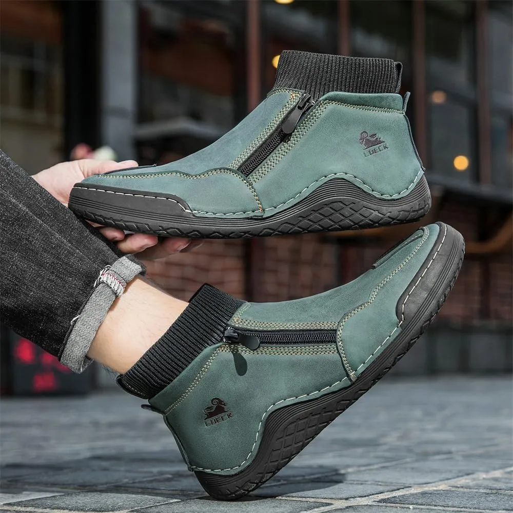 Mens Leather Casual Shoes Fashion Sneakers Lightweight Comfortable Walking Driving Shoes for Men