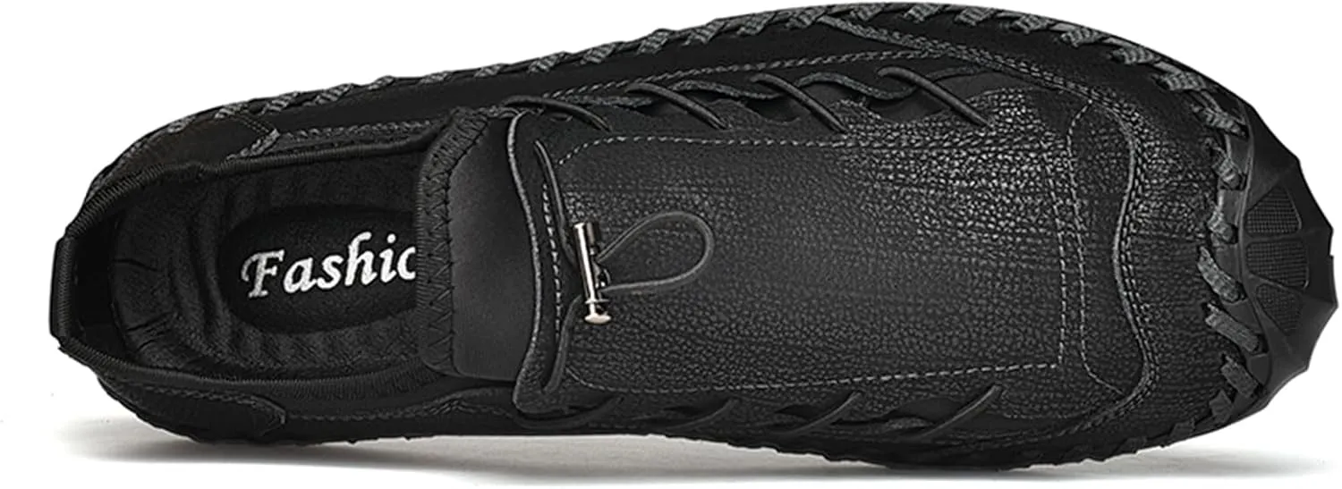 Men's Leather Loafers Breathable Fashion Walking Work Office Business Male Handmade Casual Shoes
