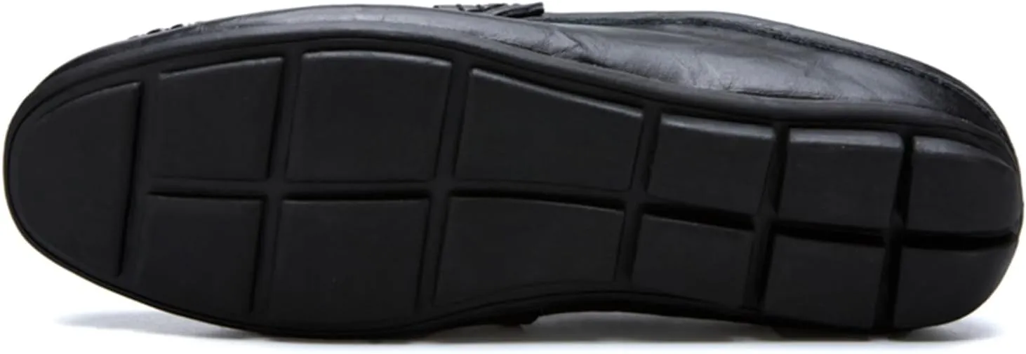 Mens Loafer Casual Shoes Slip On Driving Loafer Shoes Fashionable Leather Lightweight Casual Shoes