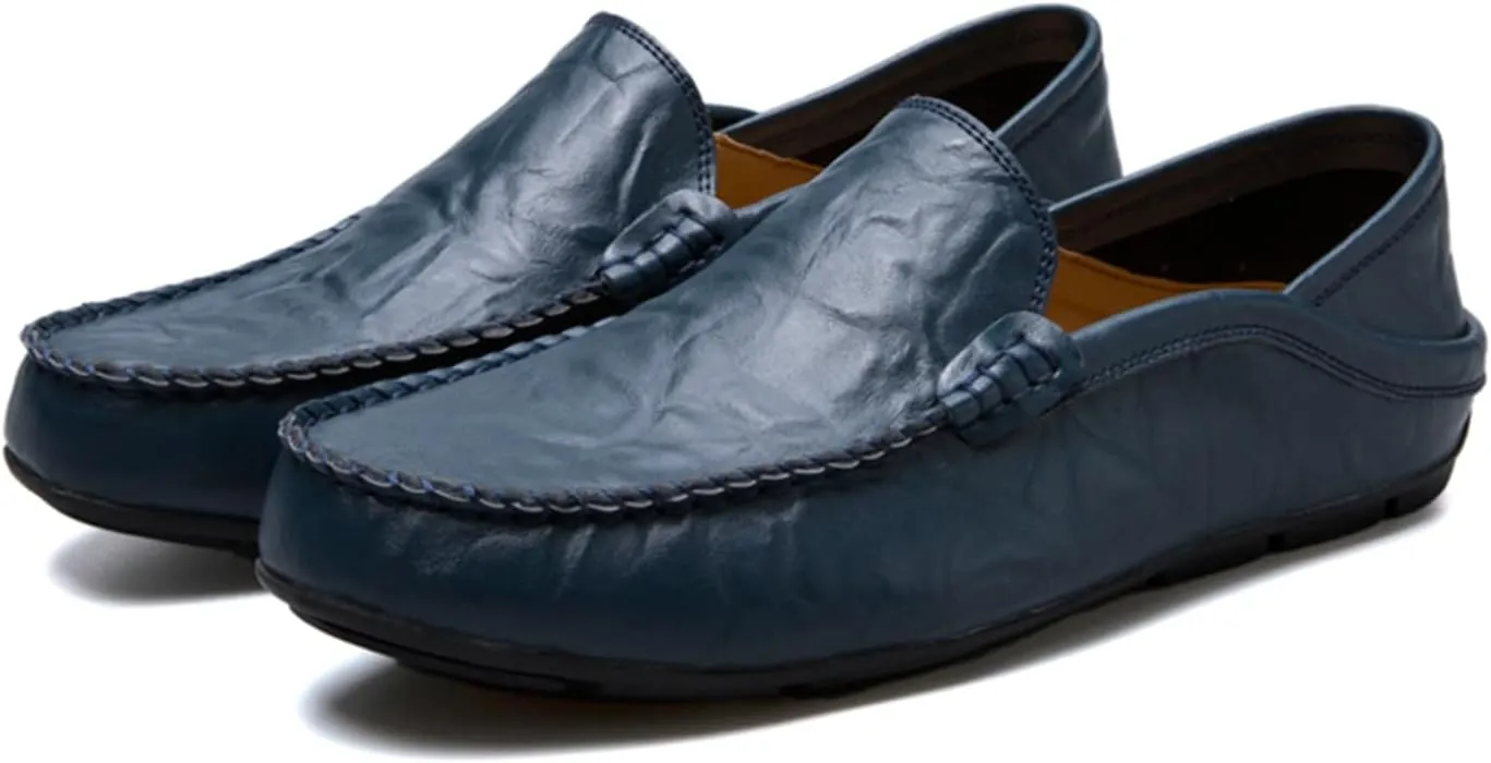 Mens Loafer Casual Shoes Slip On Driving Loafer Shoes Fashionable Leather Lightweight Casual Shoes